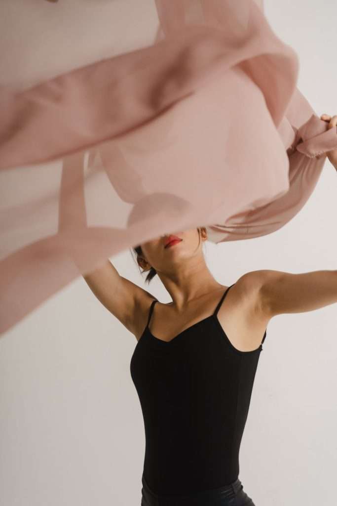 Woman in a smooth dance movement